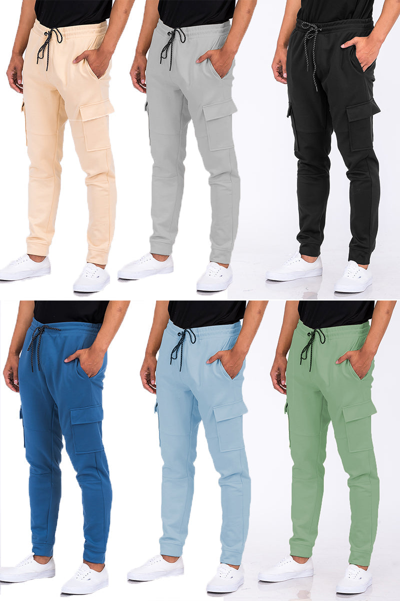 Cotton Blend Cargo Joggers-1